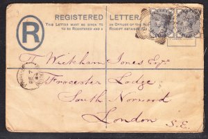 Great Britain 1886 Registered Letter from Bristol to London