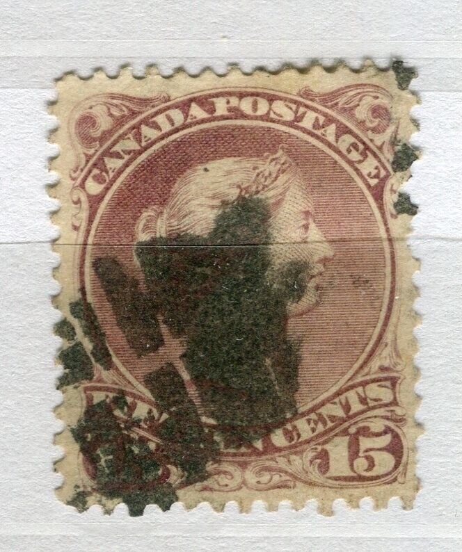 CANADA; 1860s early classic QV Large Head issue used 15c. value 