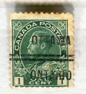 CANADA; Early 1900s GV portrait issue PRE-CANCEL on 1c. value