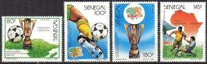 Senegal 1988 Football Soccer African Nation Cup Set of 4 MNH