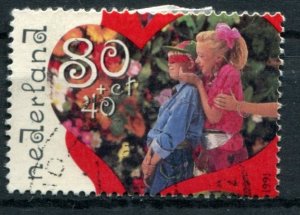 Netherlands Sc#B661 Used, 80c+40c multi, Children Stamps 1991: Outdoor Play (...