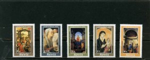 NEVIS 2002 Sc#1320-1324 CHRISTMAS PAINTINGS SET OF 5 STAMPS MNH 
