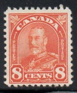 Canada  Sc 172 1930 8 c red orange George V arch issue stamp mint