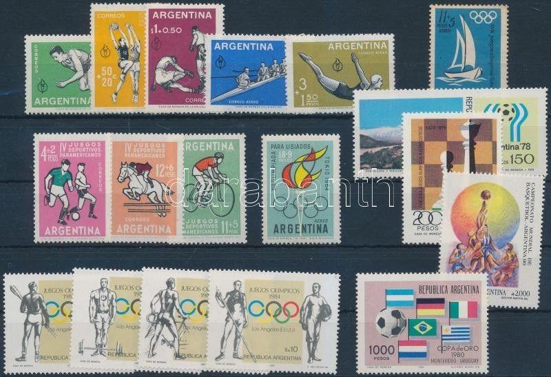 Thematic lot stamp 1959-1990 18 diff stamps with sets MNH WS206368