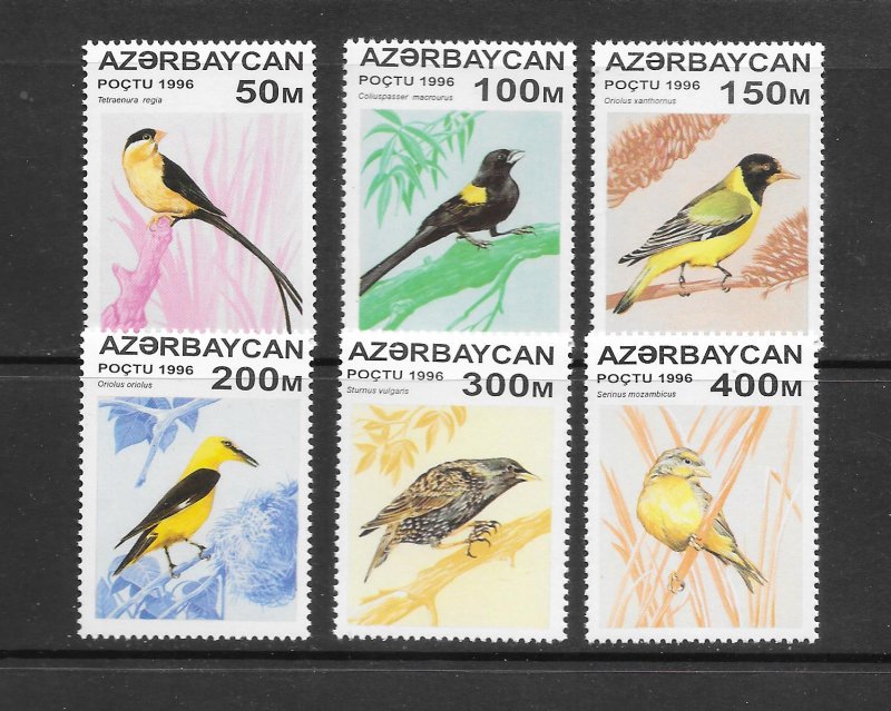 BIRDS - AZERBAIJAN #591-6 MNH