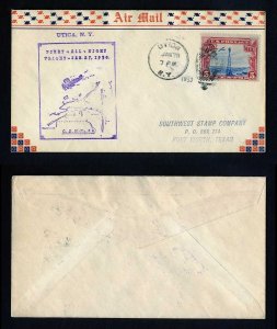 # C11 on CAM # 20 First Night Flight cover from Utica, NY dated 1-28-1930