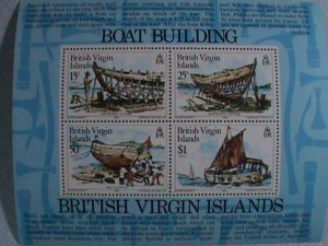 1963-BRITISH VIRGIN ISLANDS-BOAT BUILDING MINT MINIATURE SHEET