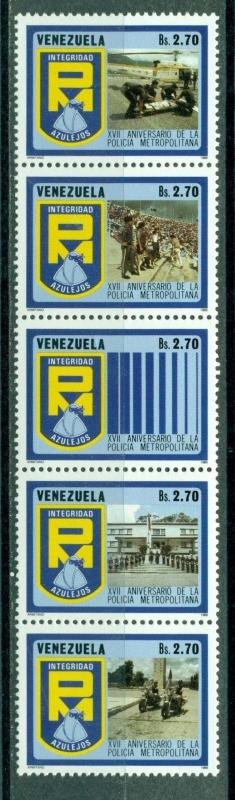 Venezuela Scott #1379 MNH National Police STRIP CV$4+