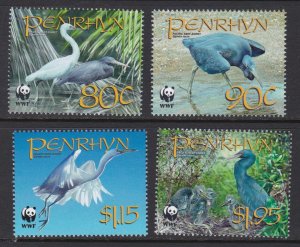 Penrhyn # 468-471, WWF - Birds, NH, 1/2 Cat