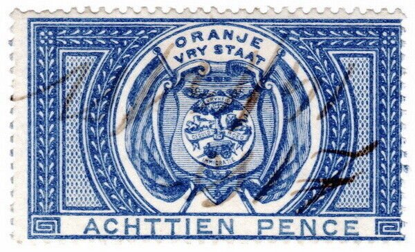 (I.B) Orange Free State Revenue : Duty Stamp 18d