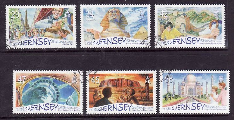 Guernsey-Sc#893-8-used set-International Tourist Attractions-2006-