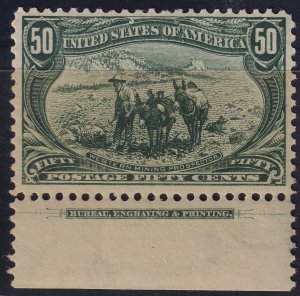 #291 Mint NH, VF, Single, imprint (CV $1750 - ID29588)