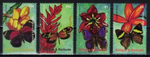 ANTIGUA & BARBUDA 2007 - Flowers & butterflies / complete set MNH