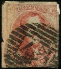 Belgium SC# 12 ? Leopold inperf 40c used unwmk'd  scv $150.00