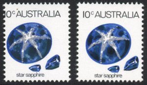 Australia SG552ac 10c Star Sapphire Misperf looks like 0c U/M