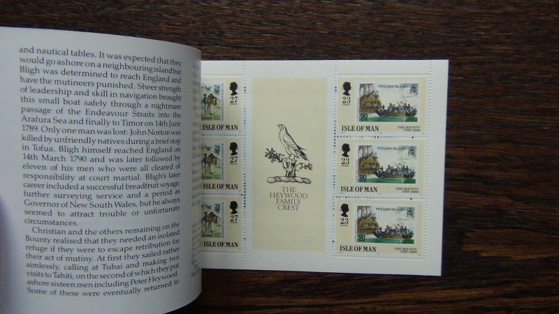 Isle of Man 1989 Bicentenary of Mutiny of the Bounty Booklet MNH 