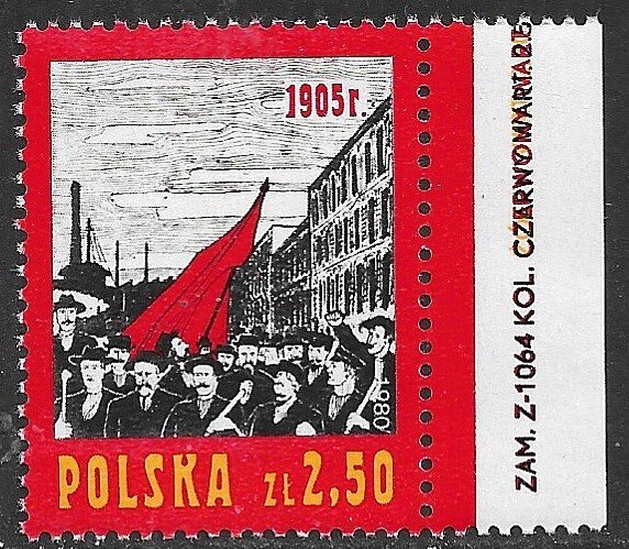 POLAND Revolution of 1905 Issue Sc 2387 MNH