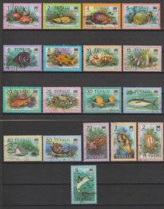 TUVALU 1979/81 SG 105/122 USED