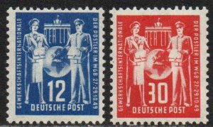 German Democratic Republic Sc #49-50 Mint Hinged
