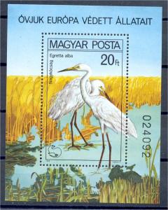 HUNGARY NATURE CAMPAIGN NEVER HINGED SHEETLET STORK