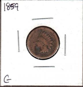 1859 Indian Head cent Good