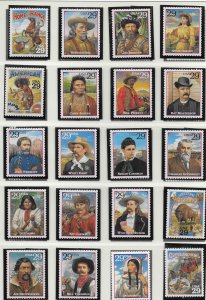 US #2869 a-t  29c Legends of the West  (MNH)  CV$15.00