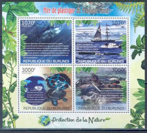 BURUNDI 2012  PROTECTION OF NATURE THE GREAT PACIFIC GARBAGE PATCH SHEET MINT NH