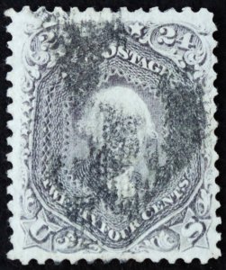 U.S. Used Stamp Scott #99 24c Washington. PF Certified: Genuine. Scott: $1,500