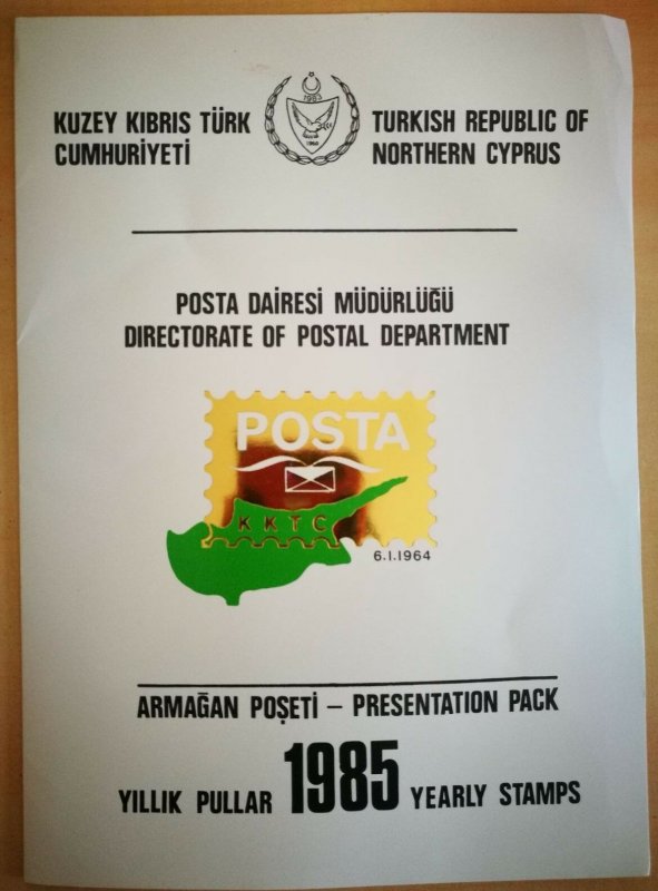 1985 PRESENTATION PACK (8 pics) MNH INCLUDING STAMPS - SET TURKISH CYPRUS