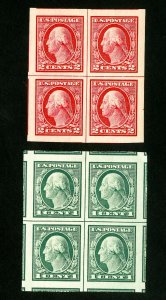 US Stamps # 481+2 Superb Center line blocks OG LH