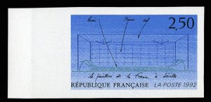 France, 1950-Present #2272 (YT 2736) Cat€30, 1992 EXPO '92, imperf. sheet m...