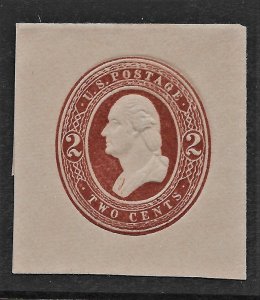 US 1884 Sc.#U268 XF unused full corner 39 x 42 mm, pencil notation on back