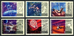 Russia 4007-4012, MNH. Michel 4042-4047. 15th years of Space Era, 1972.