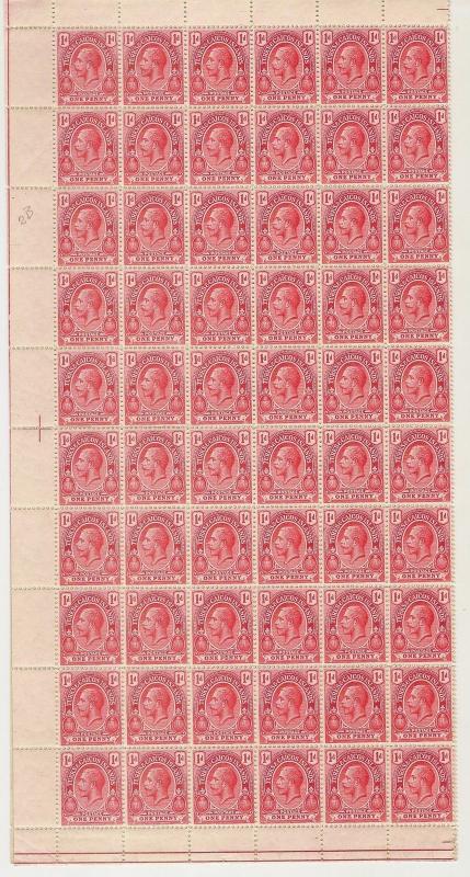 Turks & Caicos 1913 1d SG130 Full Sheet MNH