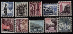 Spain 1965 Tourist Series, Set [Unused, mostly Mint]