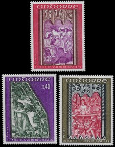 Andorra (Fr) 1970 Sc 199-01 MNH xf  Cathedral stained glass