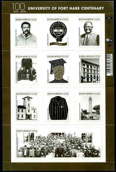 HERRICKSTAMP NEW ISSUES SOUTH AFRICA University of Fort Hare Sheetlet