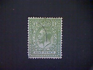 Great Britain, Scott #183, used(o), 1922, King George V, 9d, olive green