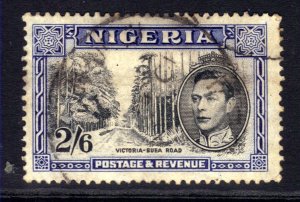 Nigeria 1942 KGV1 2/-6d Black & Blue used SG 58a perfs 13 1/2 ( L681 )