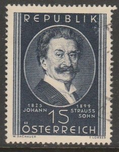 Austria 561, JOHANN STRAUSS, THE YOUNGER, USED. F-VF. (1152)