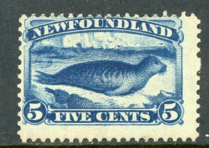 Canada 1887 Newfoundland 5¢ Dark Blue Seal Scott 54 Mint V409