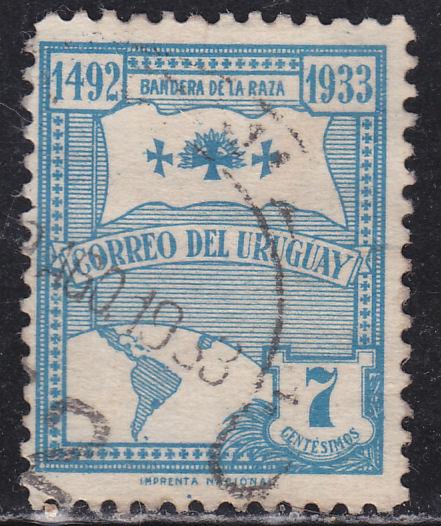 Uruguay 432 Columbus, Flag of the Race 1933