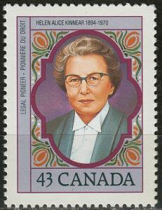 #1459 MNH Canada 43¢ Helen Alice Kinnear 1993