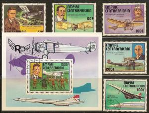 Central African Rep. 297-302 Used 1977 History of Aviation