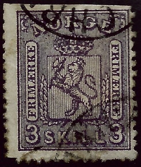 Norway #13 Used Fine trimmed SCV$150...Chance to buy a Bargain!