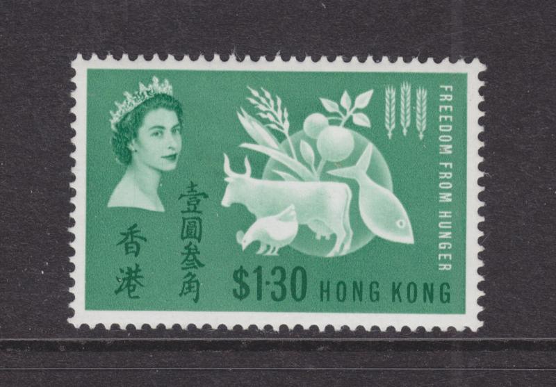 Hong Kong Sc 218 MLH. 1963 $1.30 Freedom From Hunger