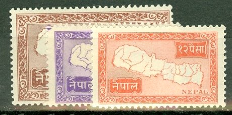 Nepal 72, 74-77 MNH low values of set CV $34.50