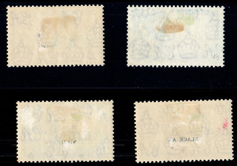 VINTAGE: HONG KONG 1935, OG LHR,LT ADH  SCOTT # 147-150 $58 LOT #5559