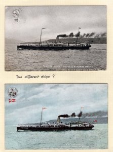 GB Wales LNWR RAILWAY OFFICIAL Ship Cards{2} SS CONNEMARA 1905 GALTEE MORE RL136 