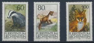 Liechtenstein 1993 #1006-8 MNH. Animals